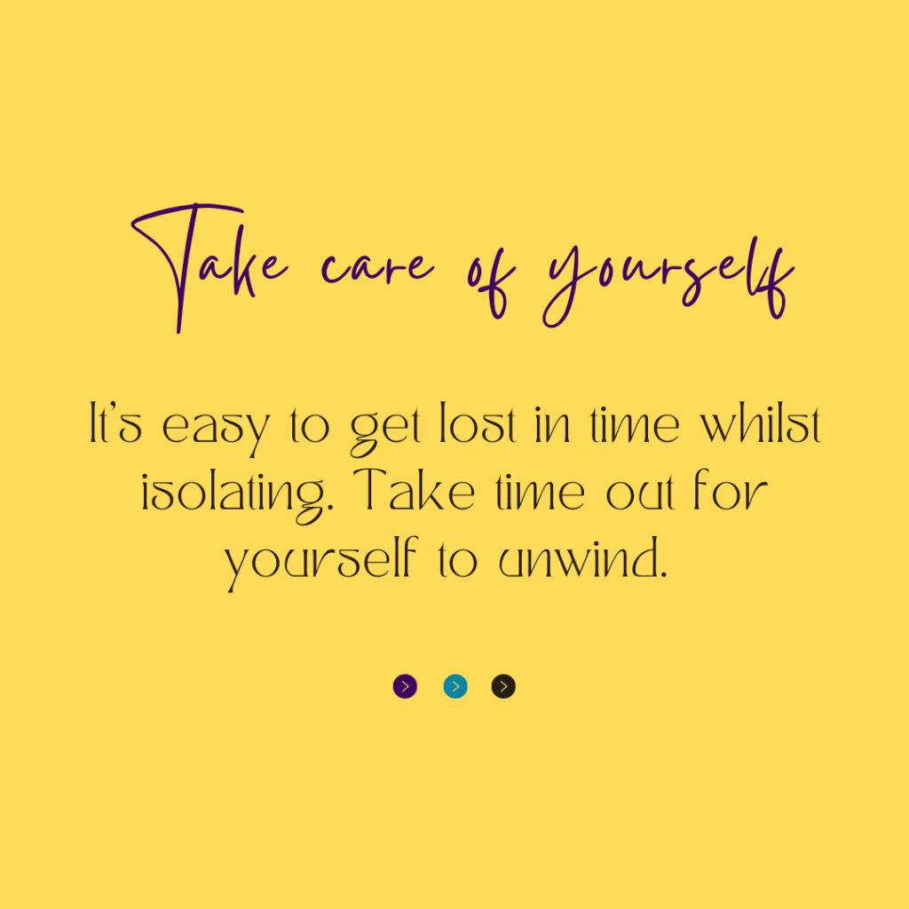 Check in on yourself, slide 3 of 5: Take care of yourself