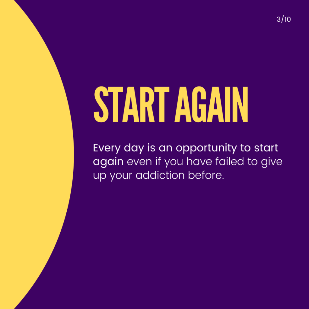 Pornography addiction, slide 3 of 10: Start again