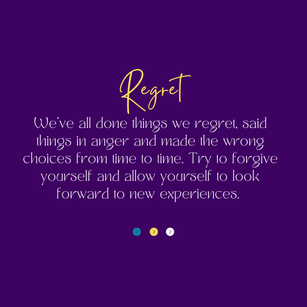 Check in on yourself, slide 4 of 5: Regret
