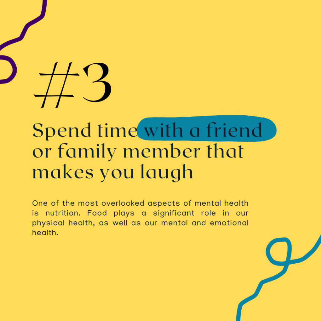 Tips to manage stress, slide 4 of 8: Spend time with a friend or family member that makes you laugh