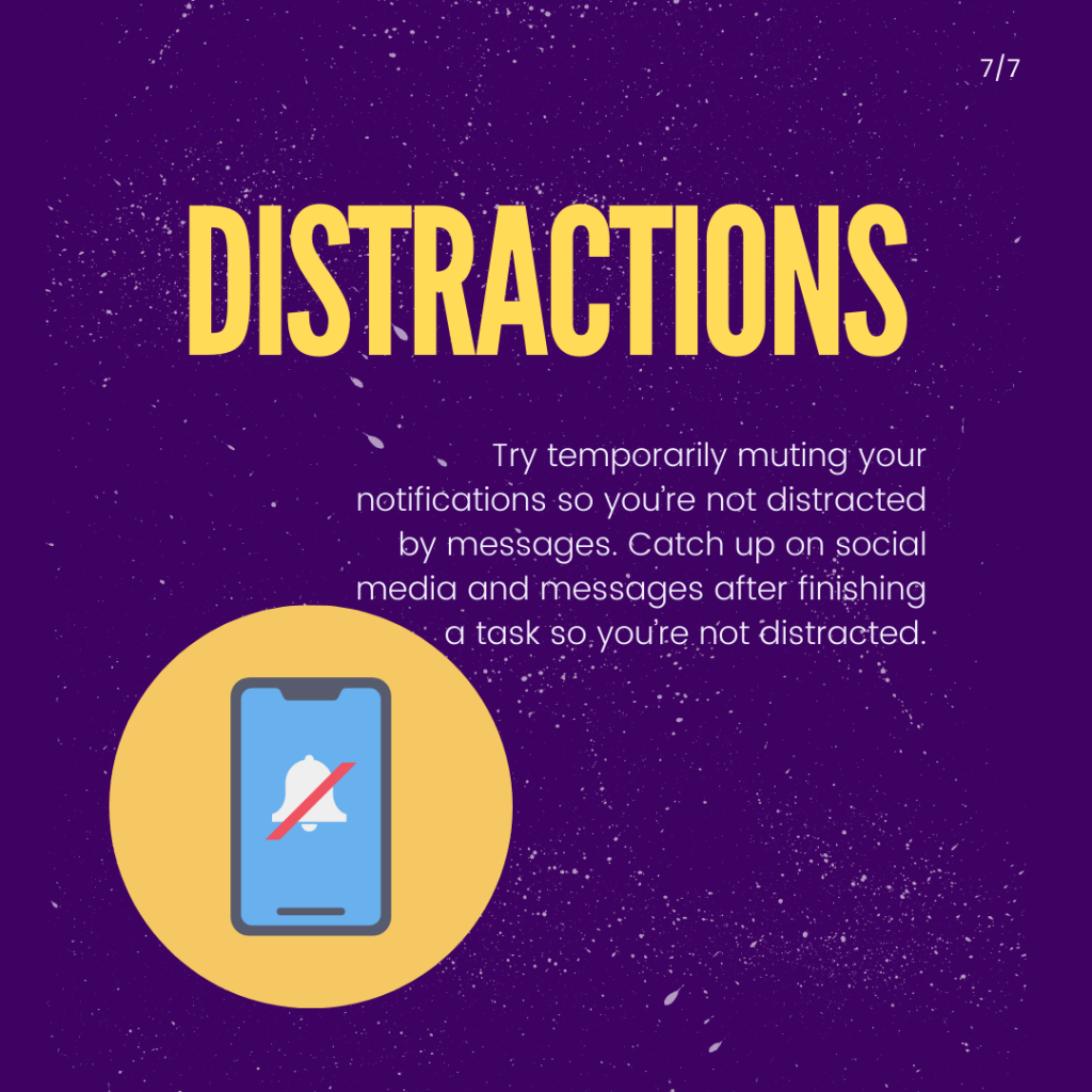 Procrastination, slide 7 of 7: Distractions