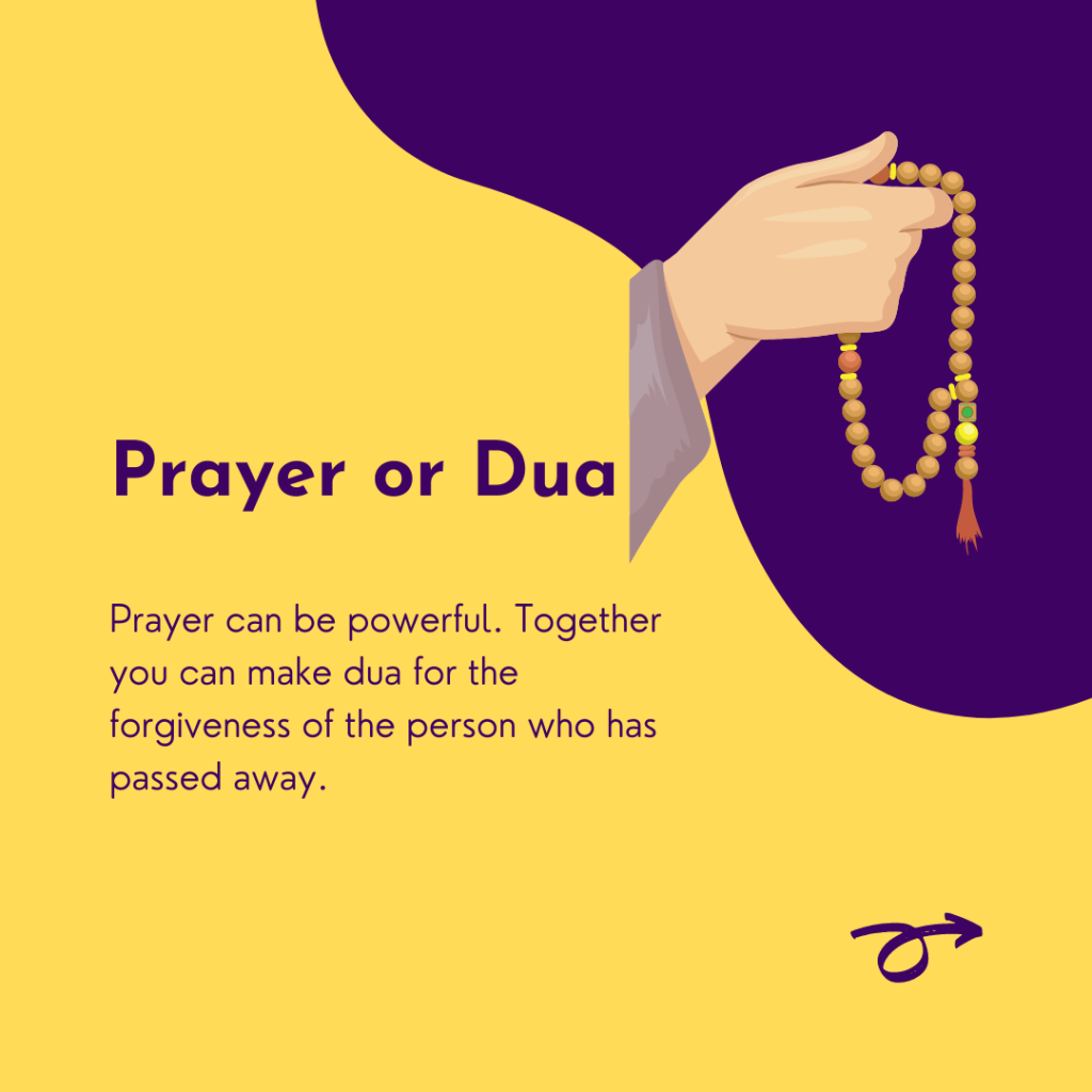 Being there for someone who is grieving, slide 7 of 9: Prayer or dua