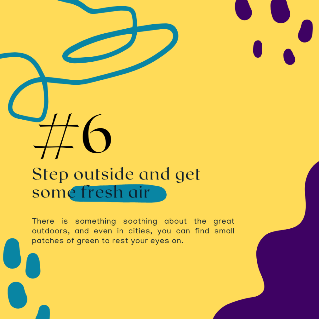 Tips to manage stress, slide 7 of 8: Step outside and get some fresh air