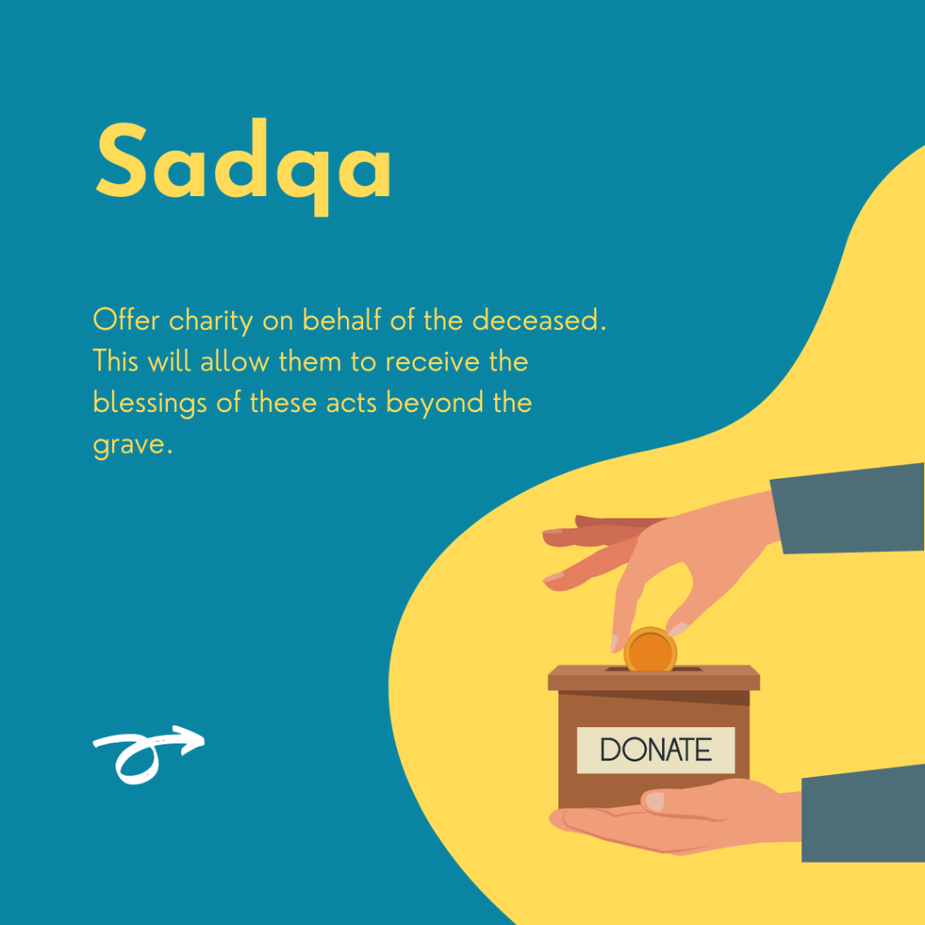 Being there for someone who is grieving, slide 8 of 9: Sadqa